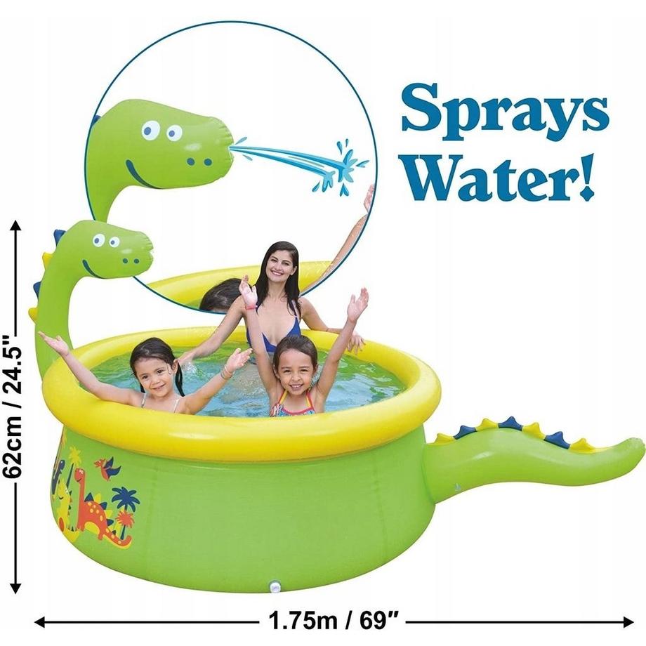 Jilong  Aufblasbarer Pool Dinosaurier 3D Spray  (⌀175cm × 62cm) 