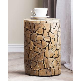 Beliani Beistelltisch aus Teakholz Retro DAWSON  