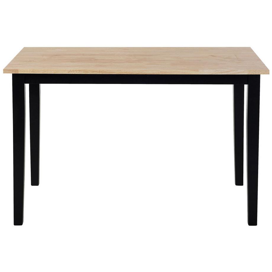 Beliani Esszimmer Set aus Gummibaumholz Landhausstil HOUSTON  