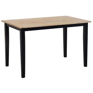 Beliani Esszimmer Set aus Gummibaumholz Landhausstil HOUSTON  