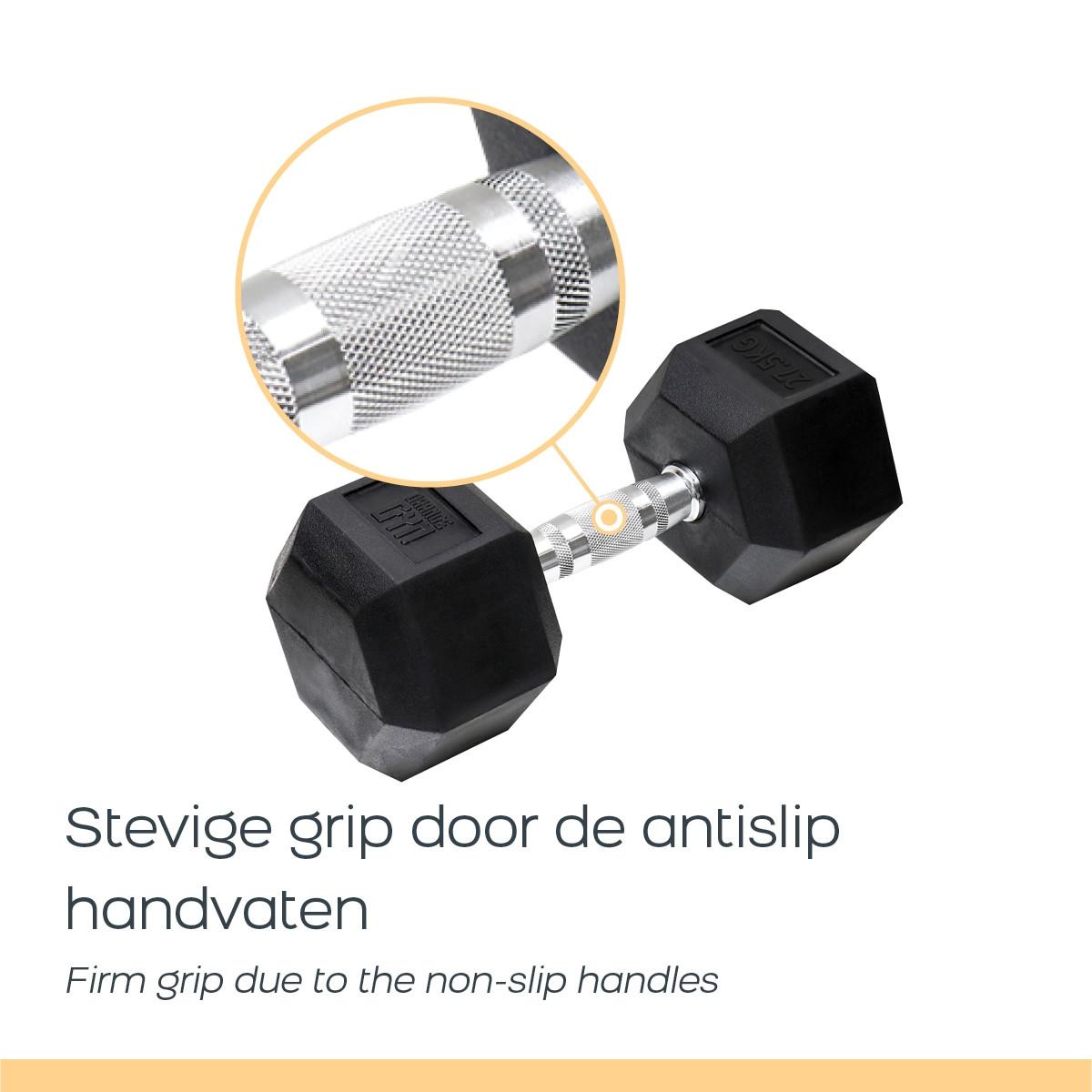 Northix  Orange Gym - Manubrio esagonale - 25 kg 