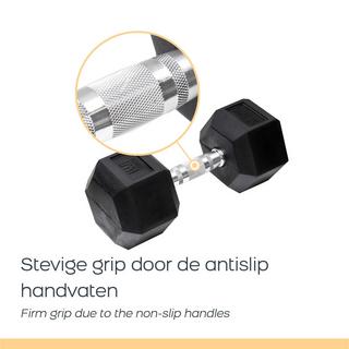 Northix  Orange Gym - Manubrio esagonale - 25 kg 