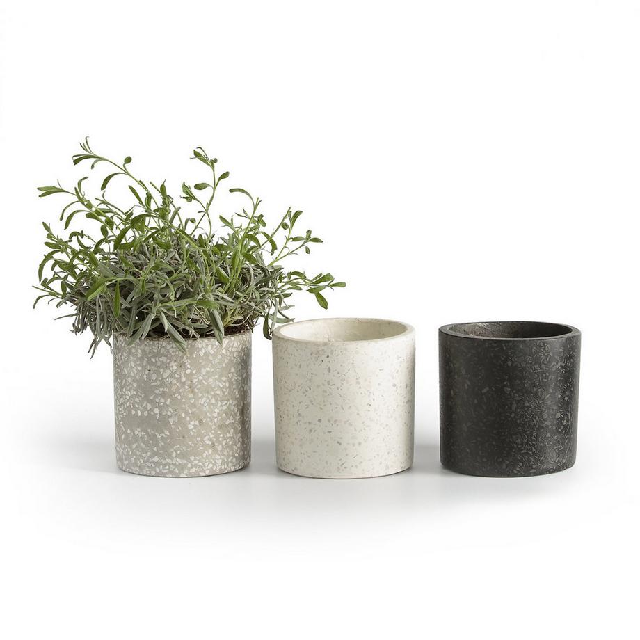 La Redoute Intérieurs 3er-Set Übertöpfe aus Terrazzo BOHAM  