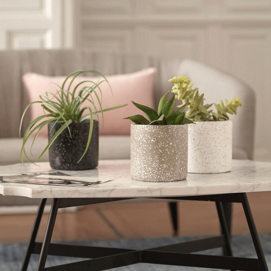 La Redoute Intérieurs 3er-Set Übertöpfe aus Terrazzo BOHAM  