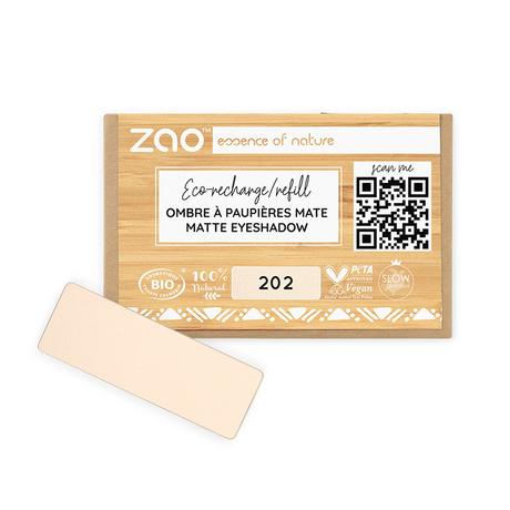 ZAO MAKEUP  Recharge Ombre à paupières rectangle Mate - Certifiée bio et vegan 