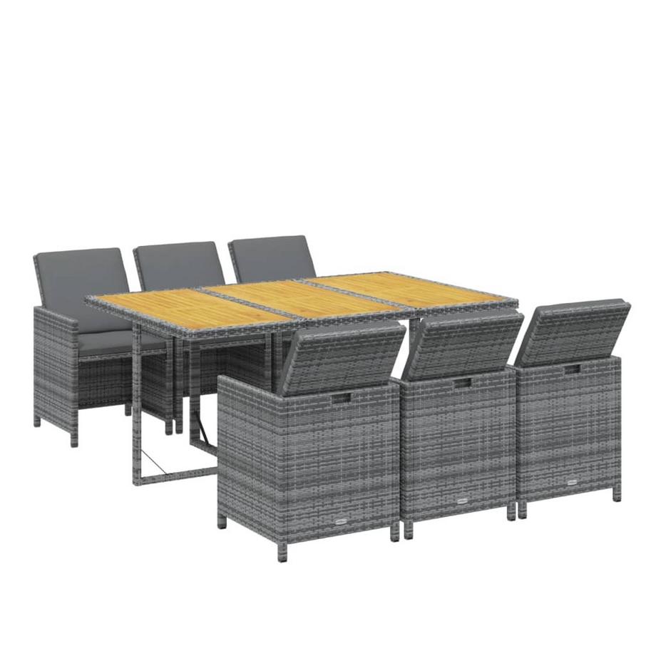 VidaXL Ensemble à dîner de jardin rotin synthétique  