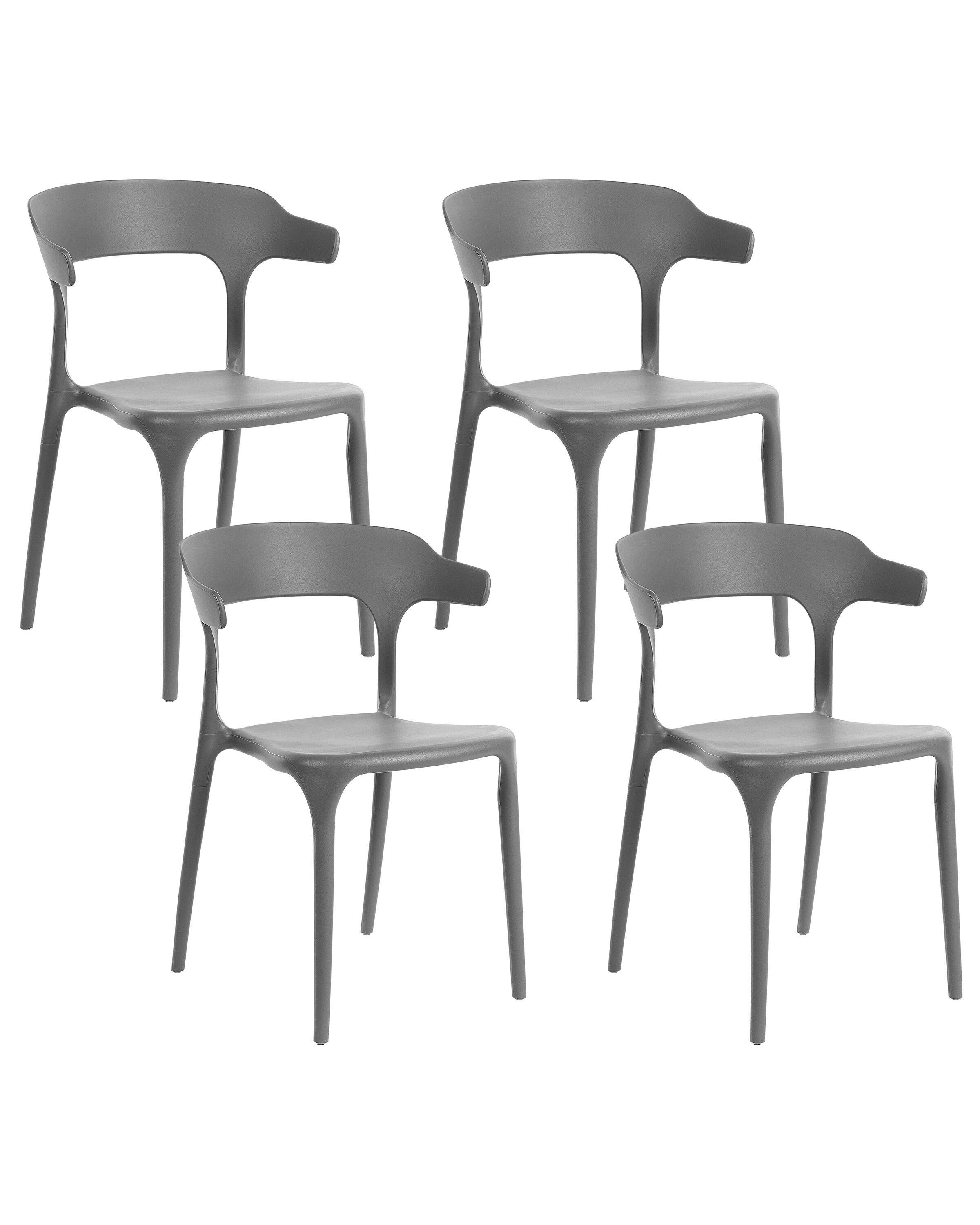 Beliani Lot de 4 chaises en Polypropylène Moderne GUBBIO  