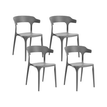 Set mit 4 Stühlen aus Polypropylen Modern GUBBIO