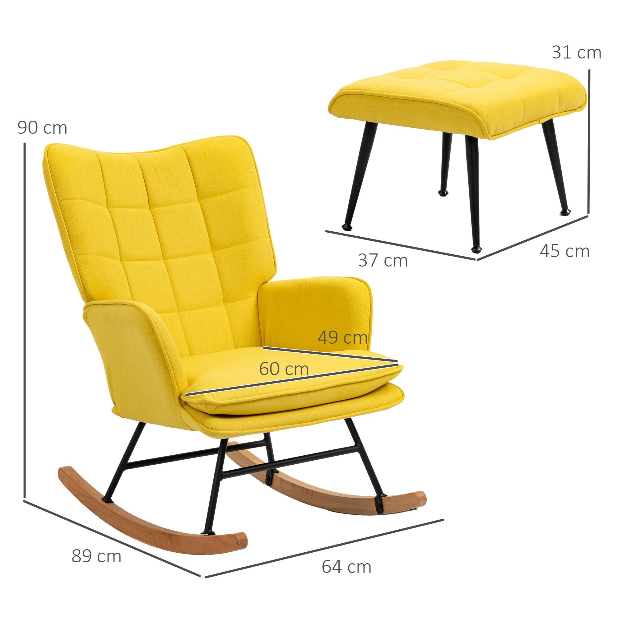 HOMCOM Fauteuil à bascule  