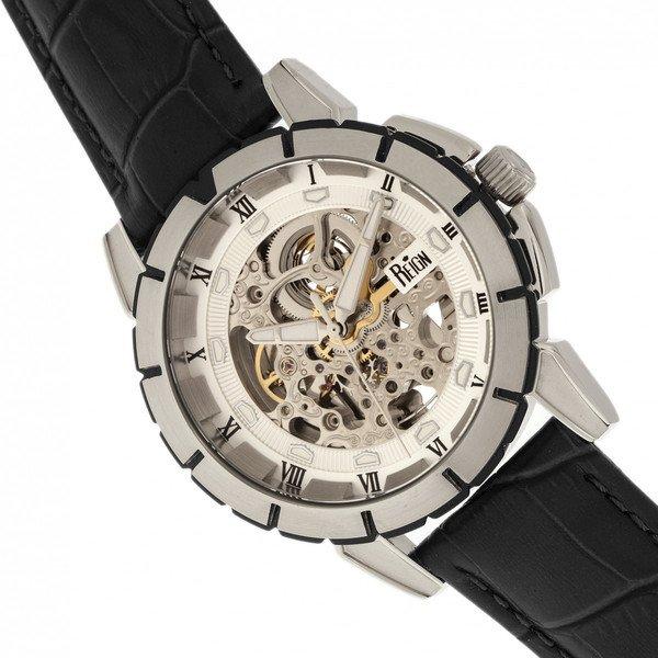 Reign  Montre Reign Philippe Squelette Automatique avec Bracelet en Cuir 