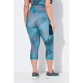 Ulla Popken Leggings Sportivi 3/4 Asciugatura Rapida Riciclati con Tasca  