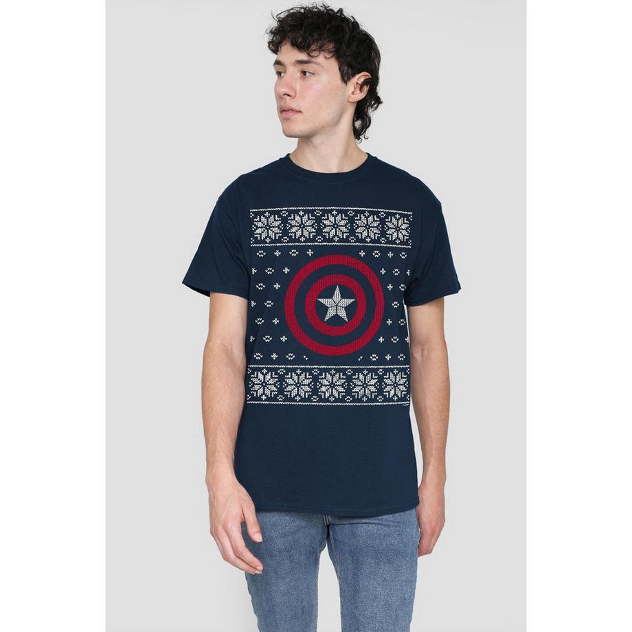 CAPTAIN AMERICA Ugly Christmas Sweater T-Shirt  