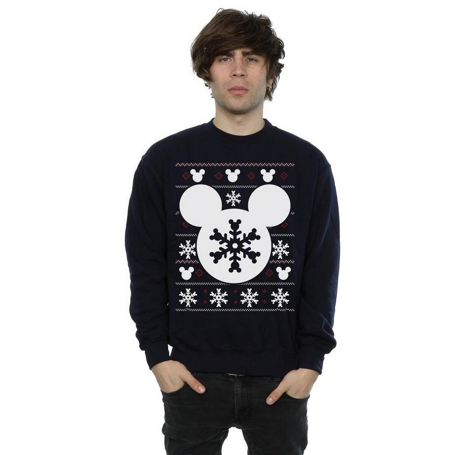 Disney Mickey Mouse Schneeflocken Weihnachts-Sweatshirt  