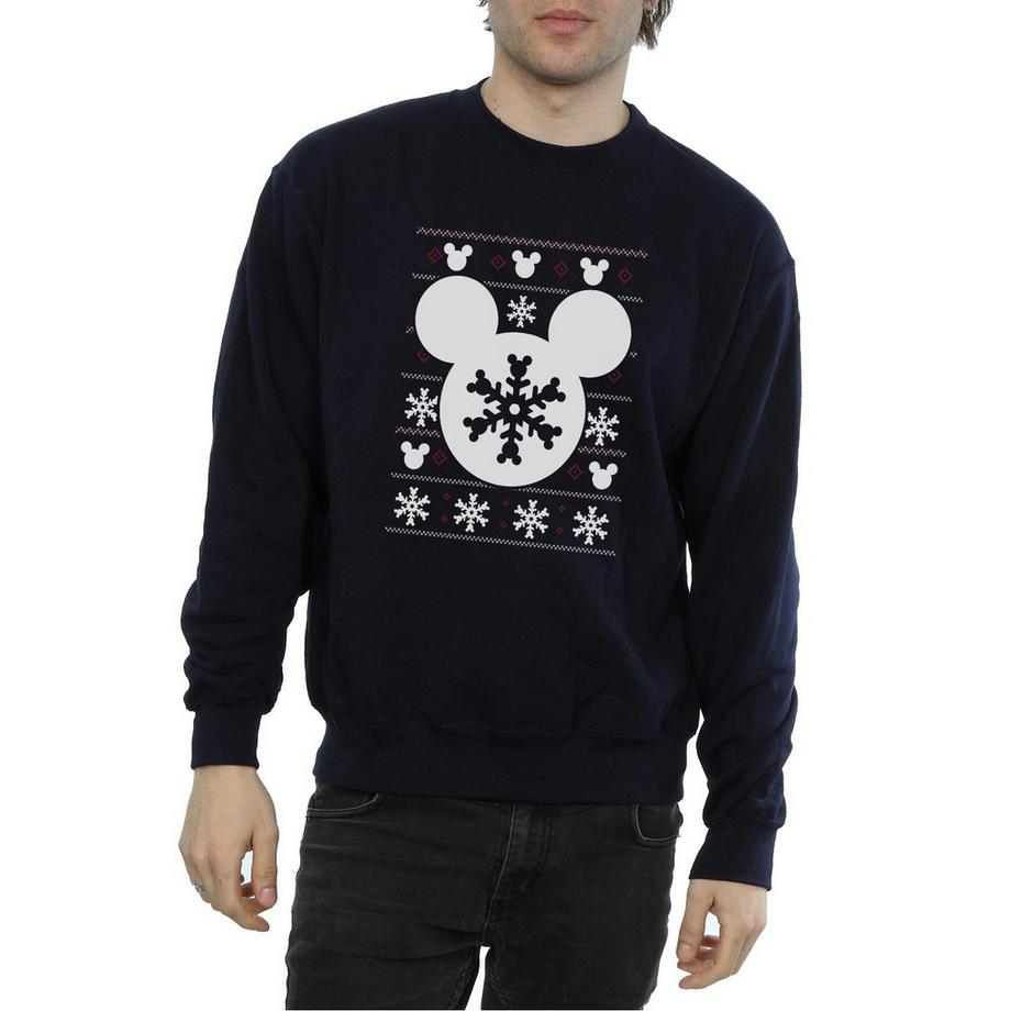 Disney Mickey Mouse Schneeflocken Weihnachts-Sweatshirt  