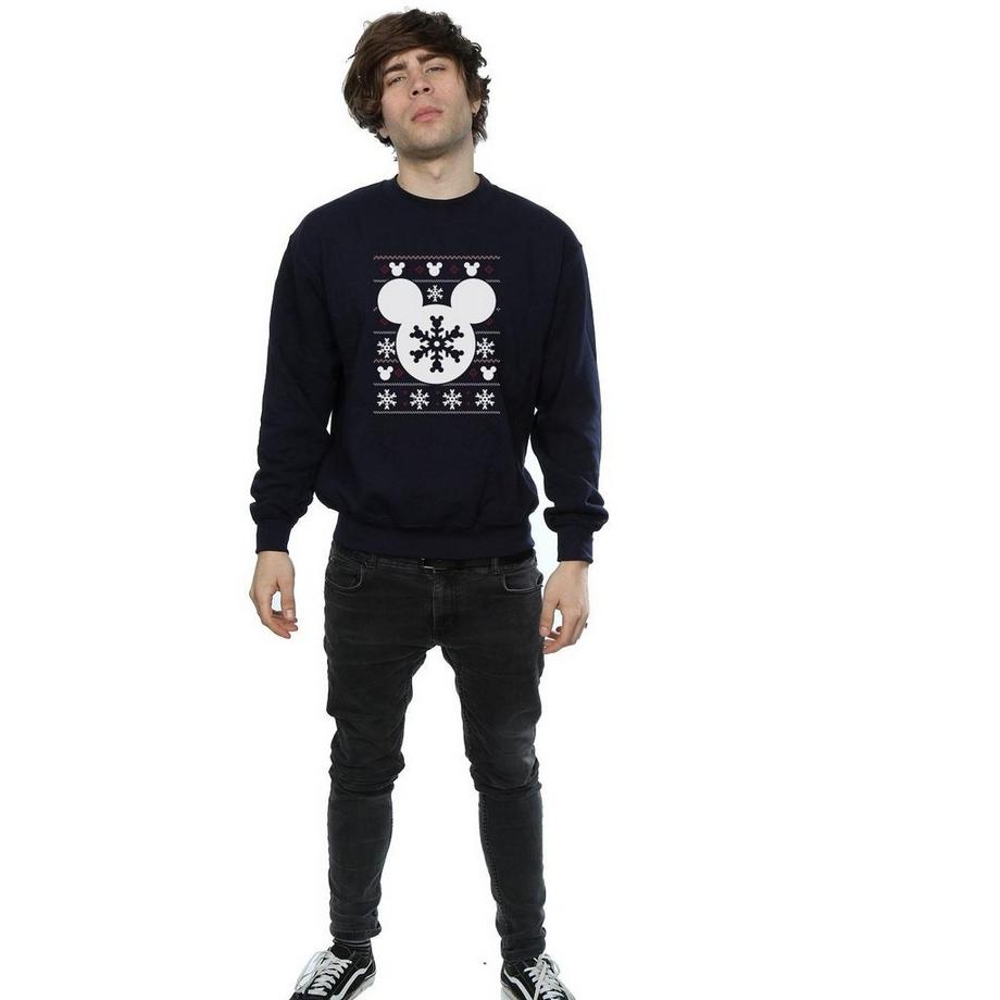Disney Mickey Mouse Schneeflocken Weihnachts-Sweatshirt  