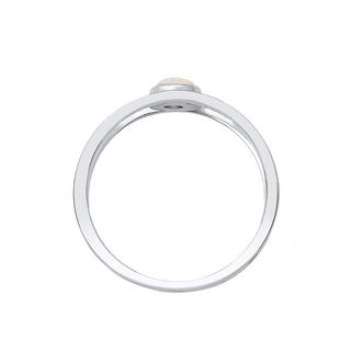 Elli  Ring Bandring Zweireihig Synthetischer Opal 