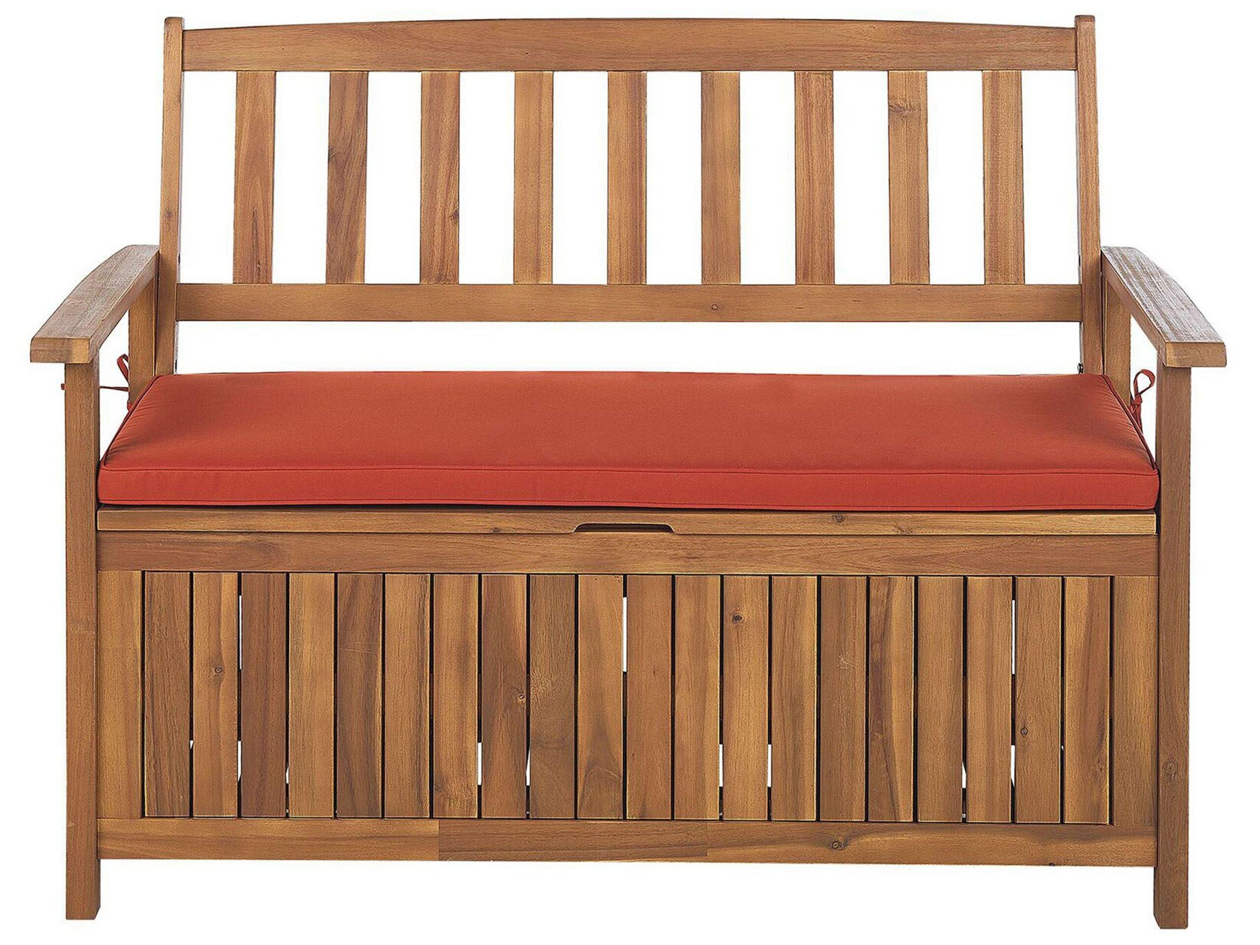 Beliani Banc avec coussin d'assise en Acacia Traditionnel SOVANA  