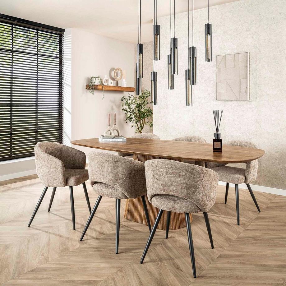 mutoni Massivholztisch Wave Mango sand 215x105  