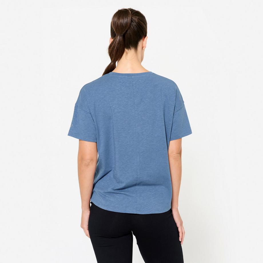 KIMJALY  T-shirt manches courtes femme yoga coton 