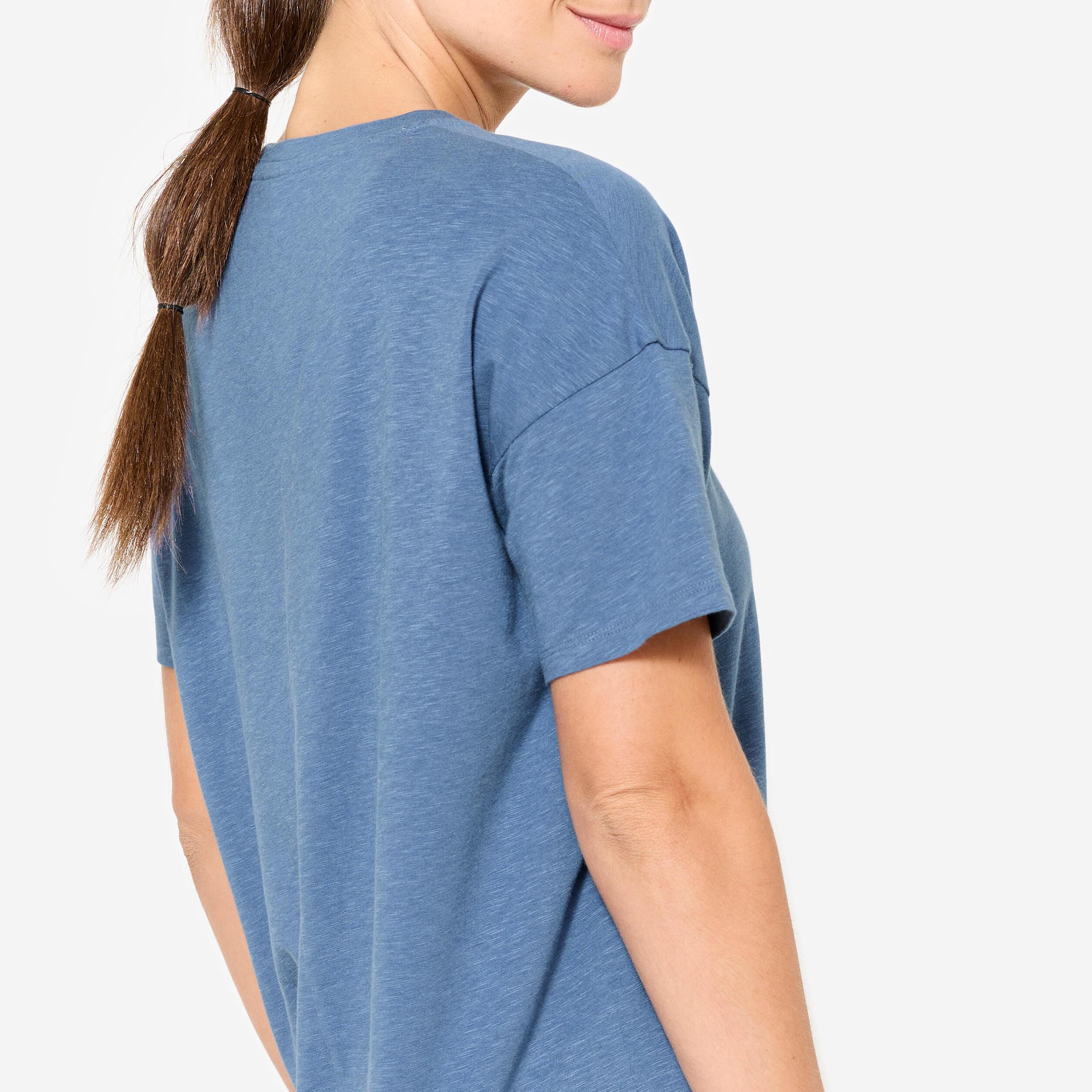 KIMJALY  Kurzarmshirt  Yoga Baumwolle 