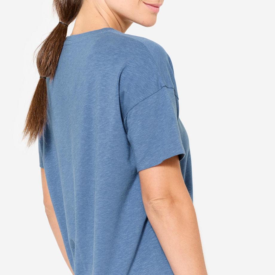 KIMJALY  T-shirt manches courtes femme yoga coton 