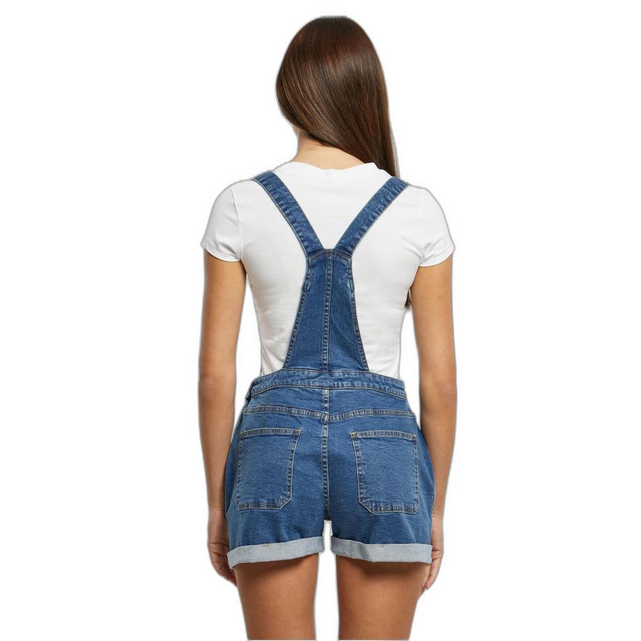 URBAN CLASSICS Kurze Bio Denim Latzhose  