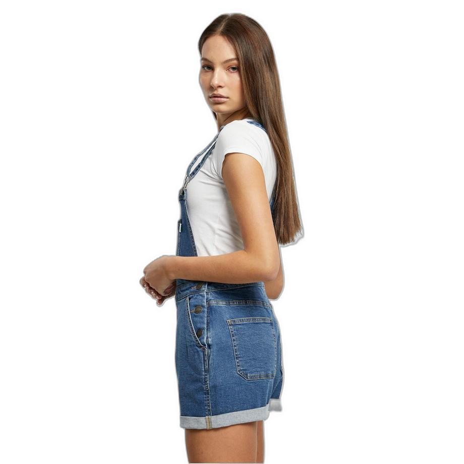 URBAN CLASSICS Kurze Bio Denim Latzhose  