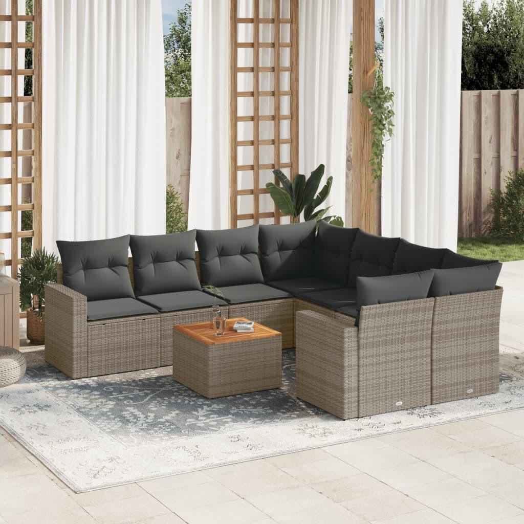 VidaXL set divano da giardino Polirattan  