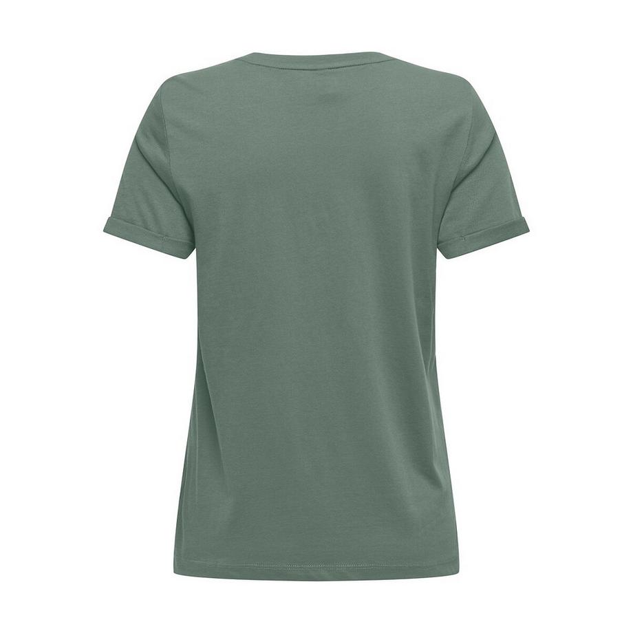 ONLY T-Shirt Manches Courtes Col Rond Imprimé Coeur  