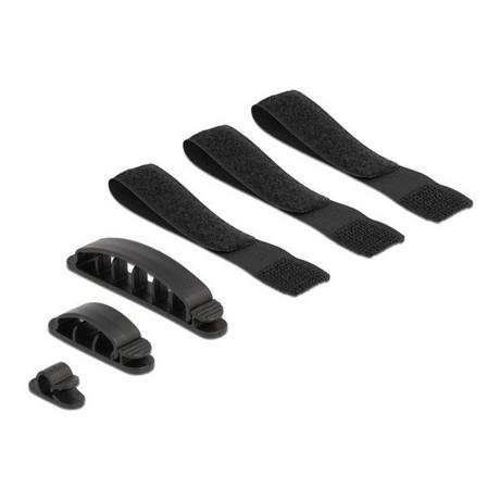 DeLock  Kabelhalter und Klettband Set 6 Stück 