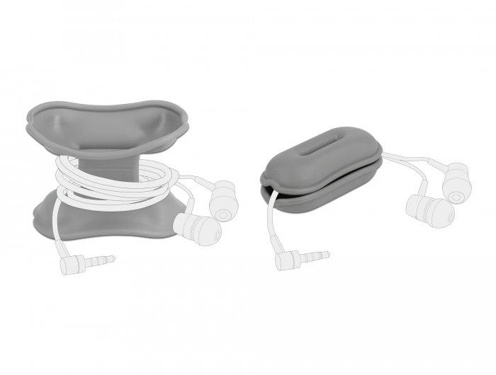 DeLock  Kabelaufwickler oval, 3-Set 68 x 32 x 27 mm 