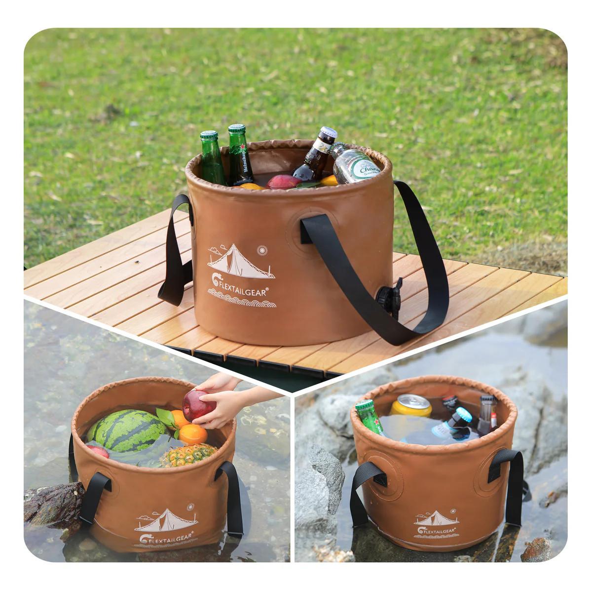 Flextail  FLEX BUCKET – Faltbarer, Wasserdichter, Runder Camping-Eimer 