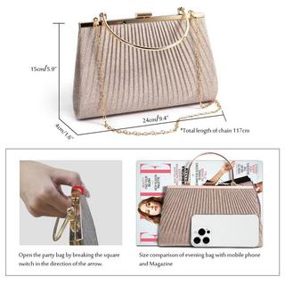 Only-bags.store Kleine Glitzer Clutch Abendtasche  