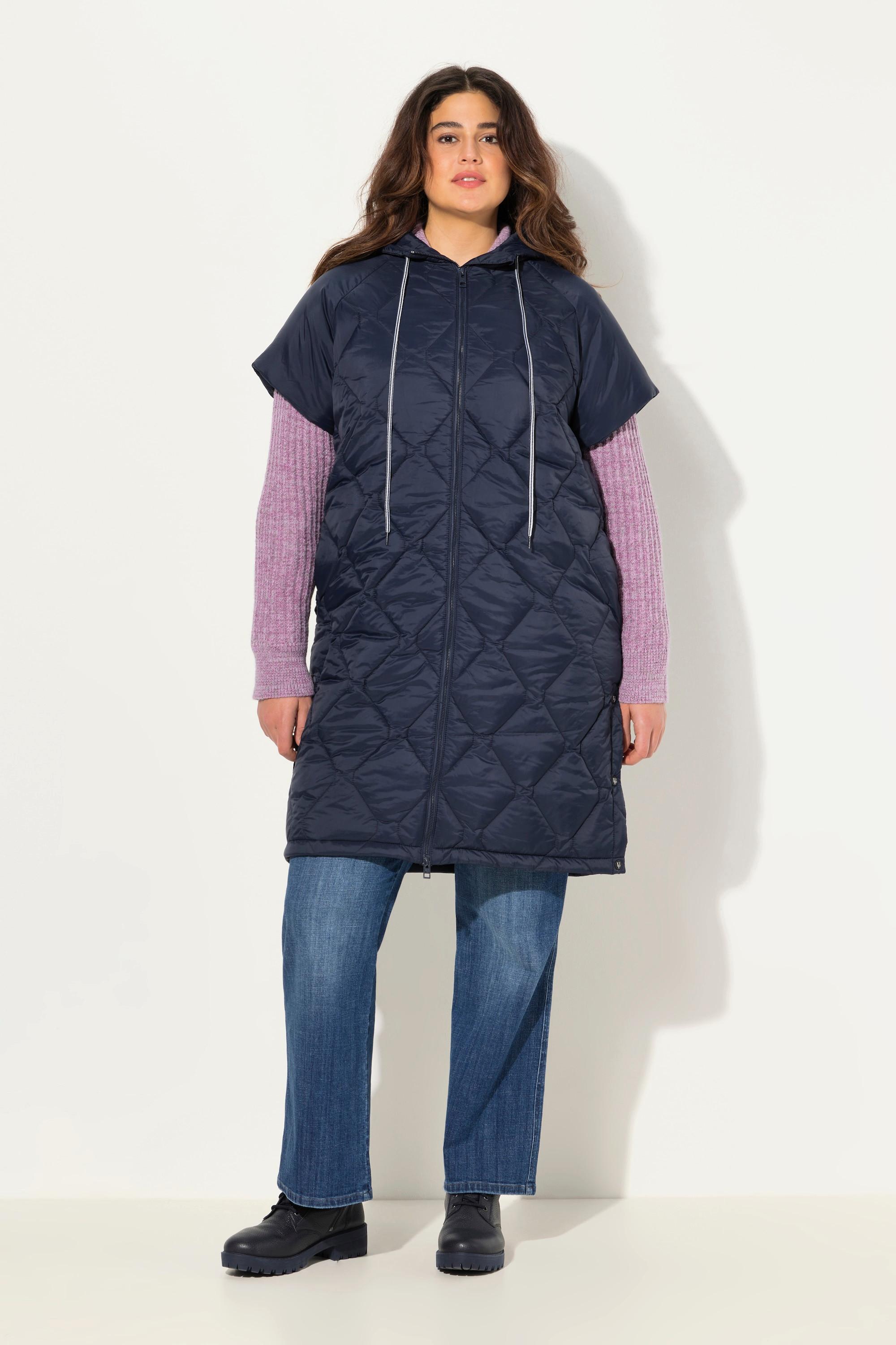 Ulla Popken HYPRAR Gilet Matelassé Cordon Coulissant Fermeture Éclair Double Sens  