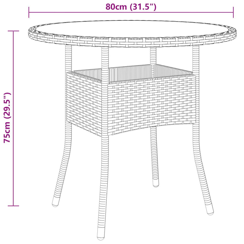 VidaXL Gartentisch poly-rattan  