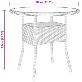 VidaXL Gartentisch poly-rattan  