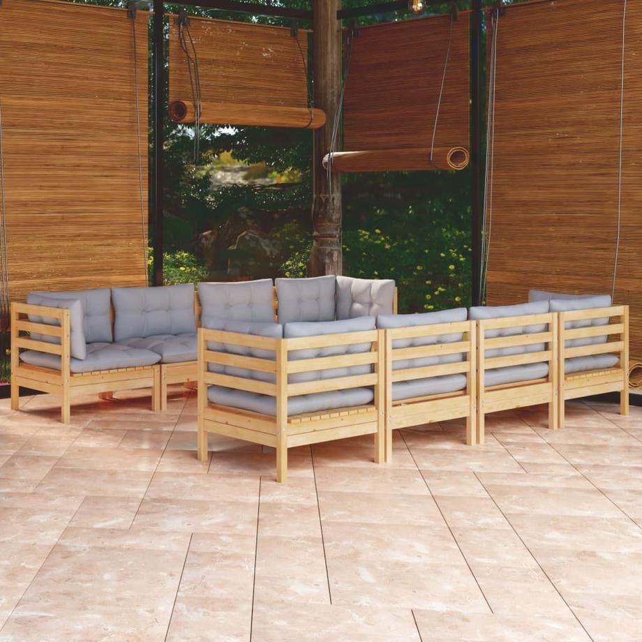 VidaXL set salotto da giardino Legno di pino  