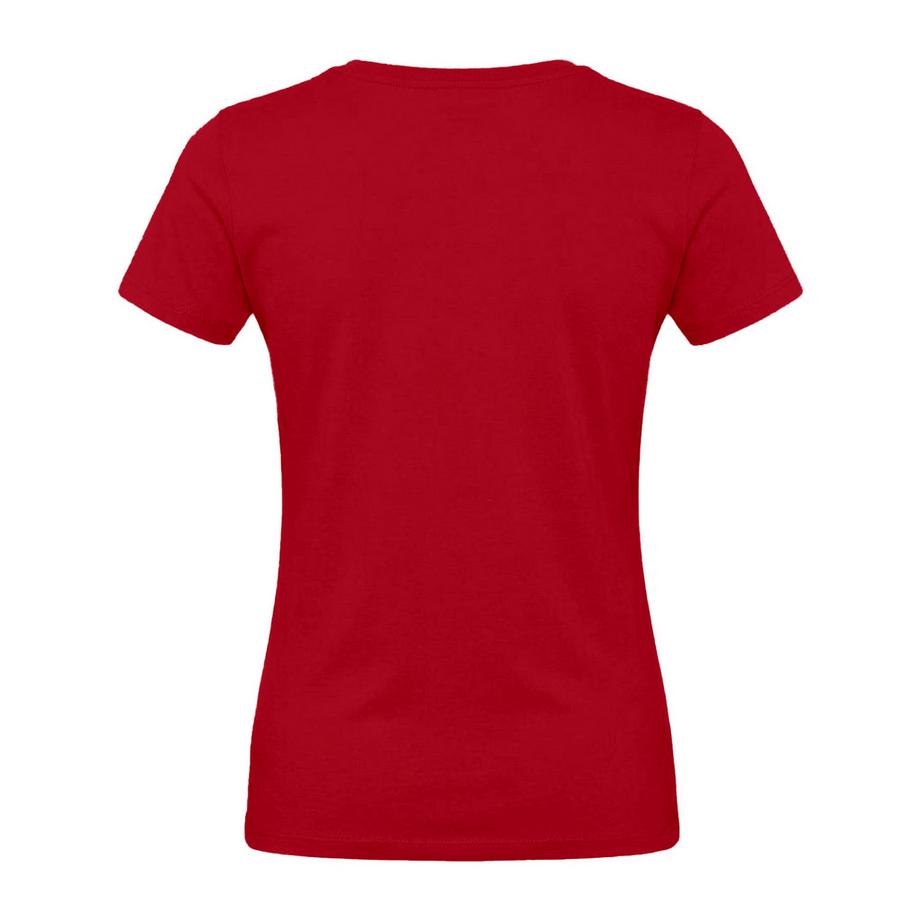 B and C T-Shirt Coupe Féminine avec Col Côtelé  