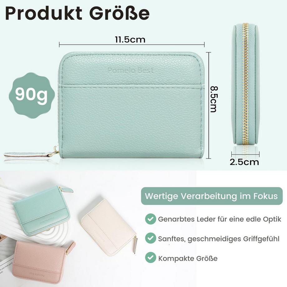 Only-bags.store  Porte-Cartes de Crédit Porte-cartes RFID avec De Nombreux Compartiments et Compartiment à monnaie 