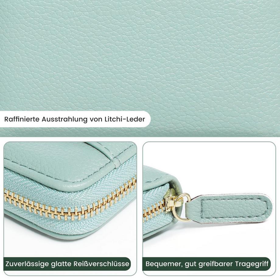 Only-bags.store  Porte-Cartes de Crédit Porte-cartes RFID avec De Nombreux Compartiments et Compartiment à monnaie 