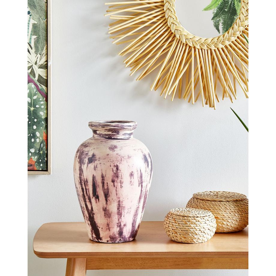 Beliani Vase décoratif en Terre cuite Rétro AMATHUS  