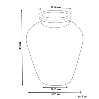 Beliani Vase décoratif en Terre cuite Rétro AMATHUS  