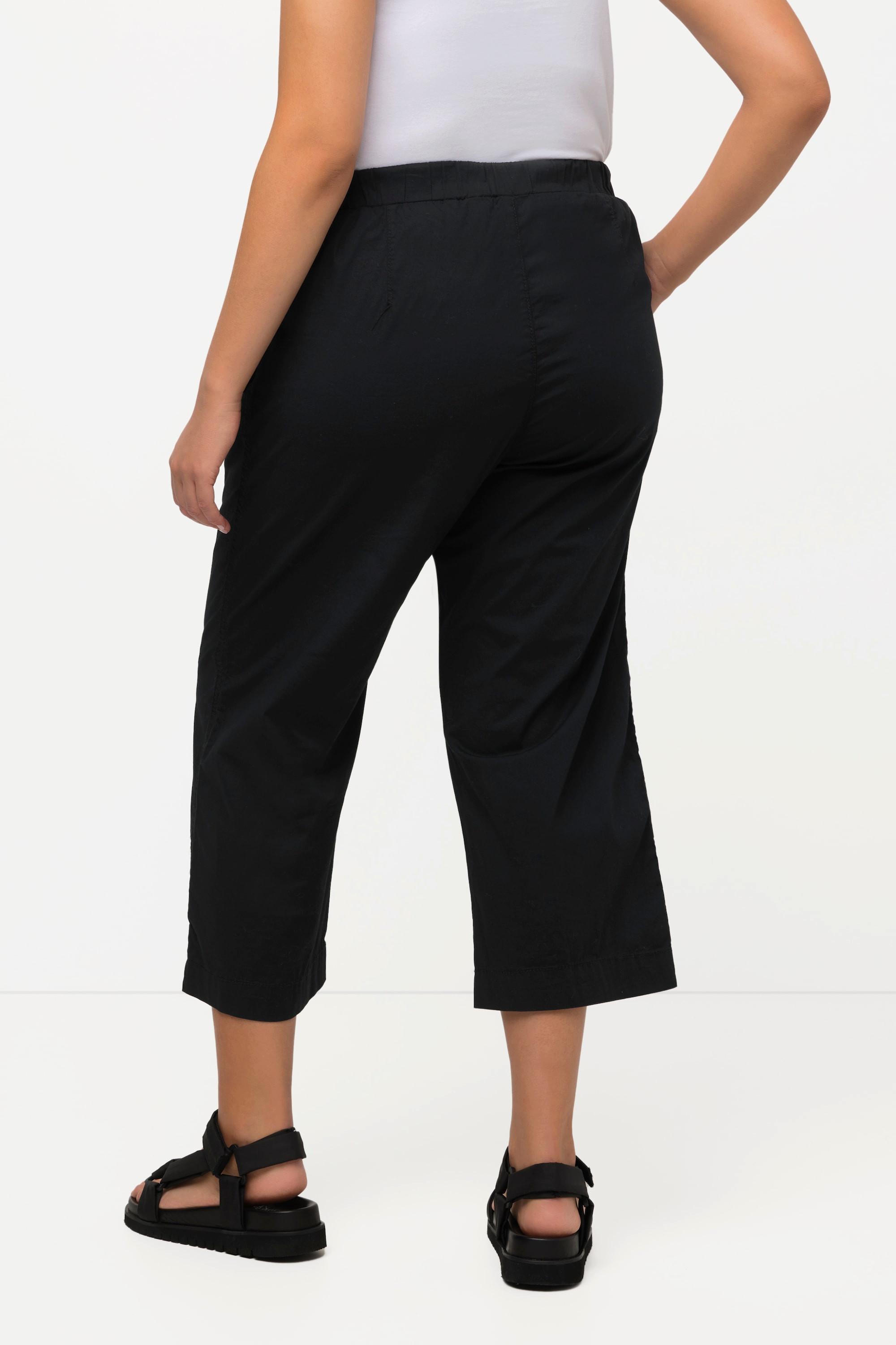 Ulla Popken  Pantalon 7/8 Ruby avec genoux préformés, jambes droites et taille élastique 