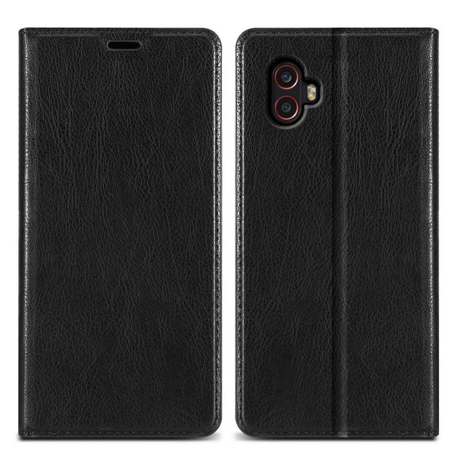 Cadorabo  Housse pour Samsung Galaxy XCover 6 PRO en NOIR NUIT - Coque de protection avec fermeture magnétique, fonction de support et compartiment pour carte 