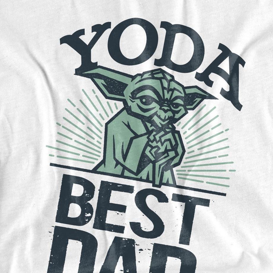 STAR WARS Yoda Best Dad T-Shirt Manches Longues  