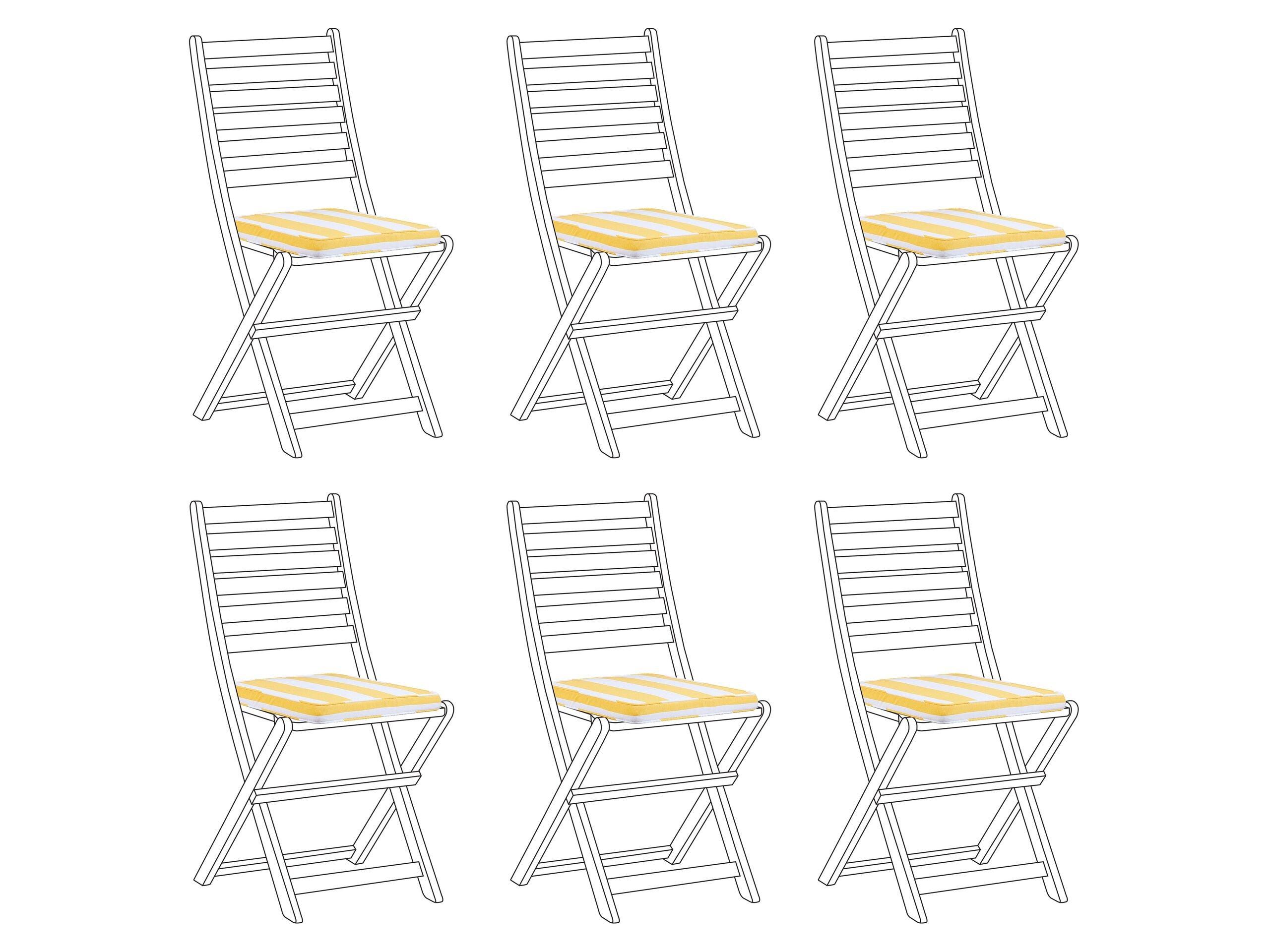 Beliani Set mit 6 Sitzkissen aus Polyester Modern TOLVE  