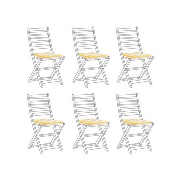 Set di 6 cuscini per sedie en Poliestere Boho TOLVE