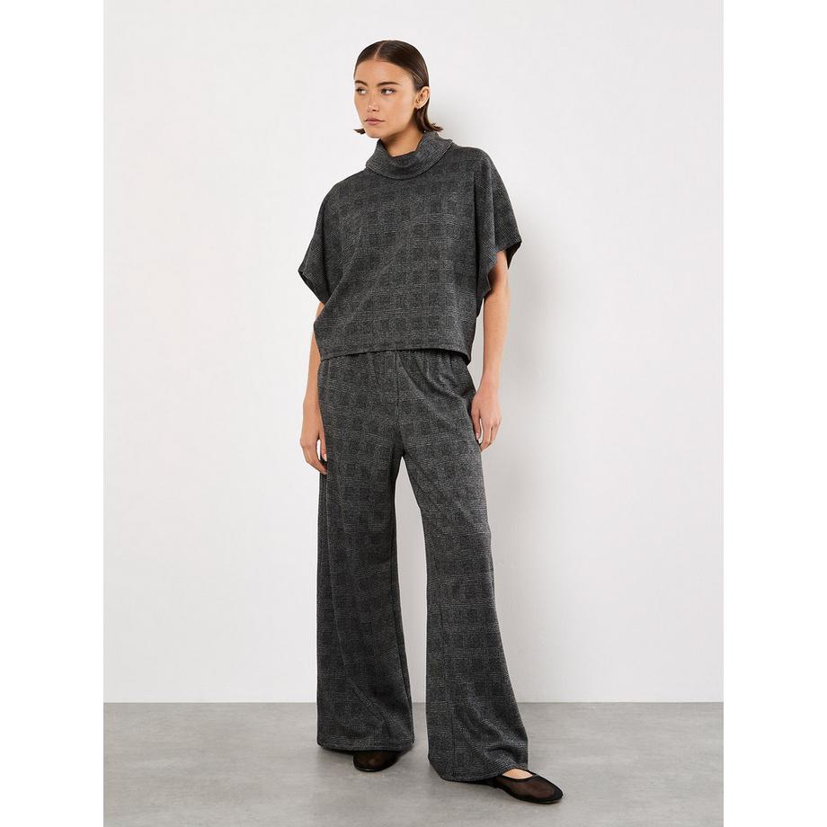 APRICOT Prinz-von-Wales-Oberteil mit Cowl-Ausschnitt  