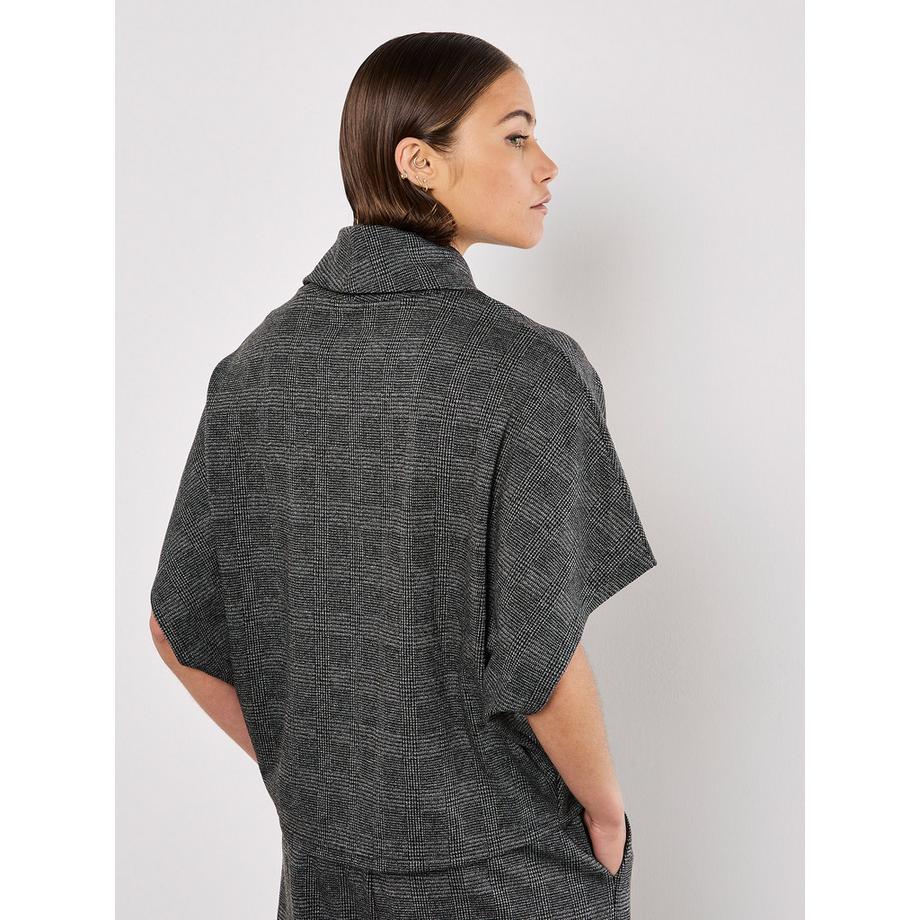 APRICOT Prinz-von-Wales-Oberteil mit Cowl-Ausschnitt  