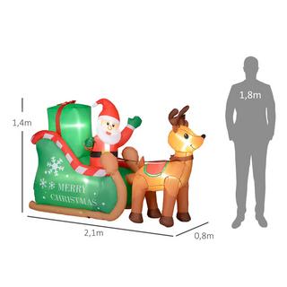 Outsunny Aufblasbar Weihnachtsdeko  